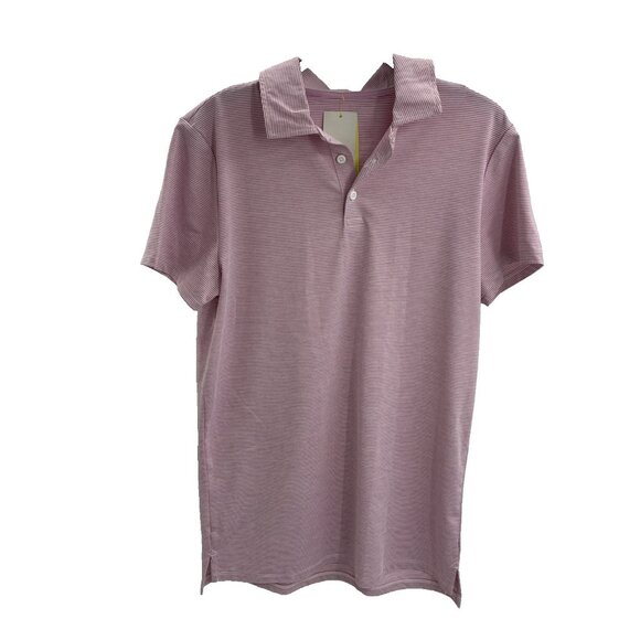 All In Motion Mens Size S Pink Polo Shirt Short Sleeve Collared Performance Golf - Picture 1 of 6